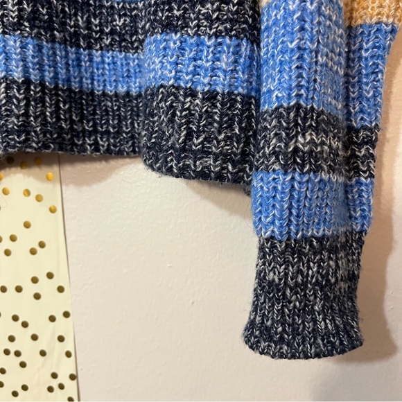 C&C California Multicolor Striped Cropped Sweater size Large - Picture 5 of 9